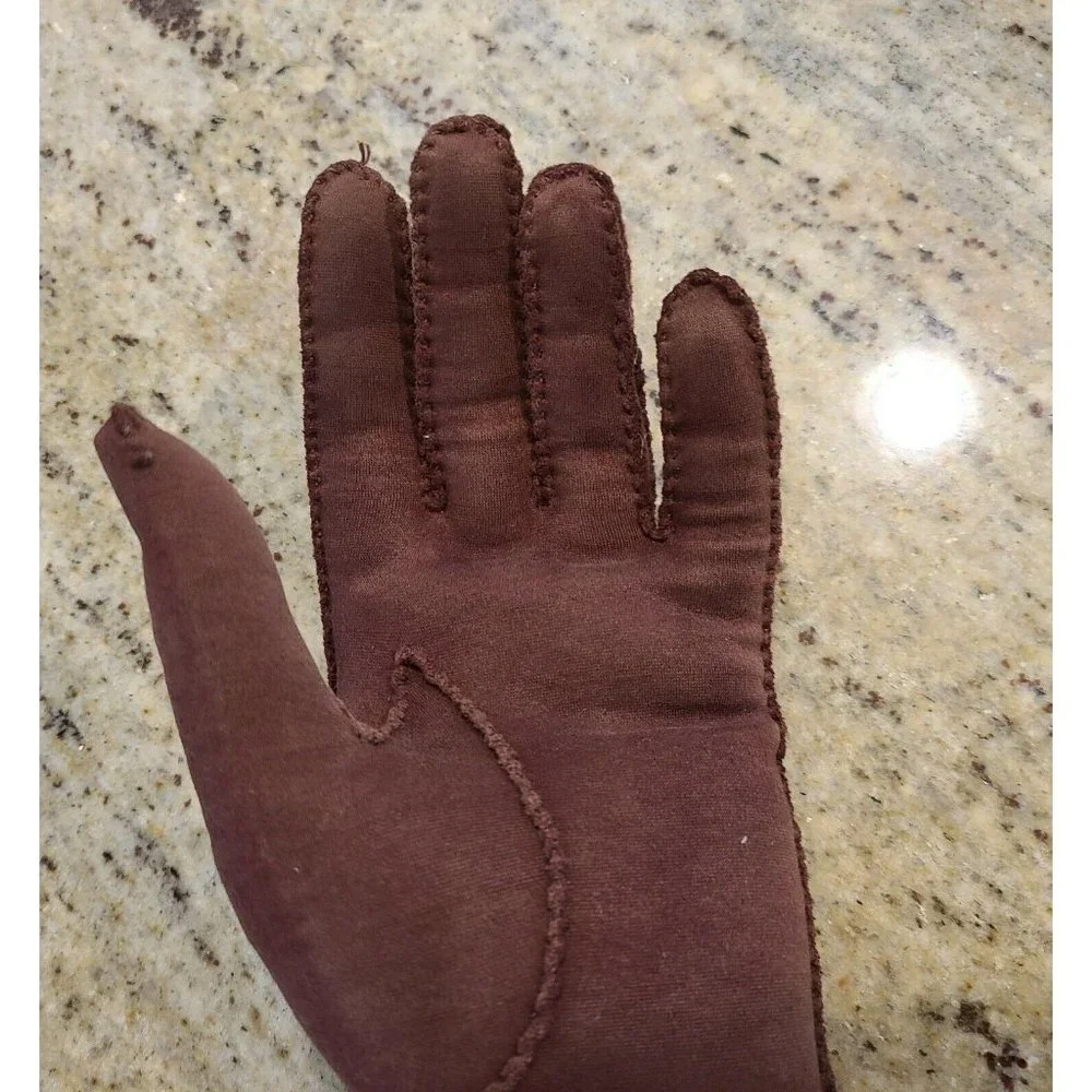 Vintage Woven Nylon? Brown Stitched 8